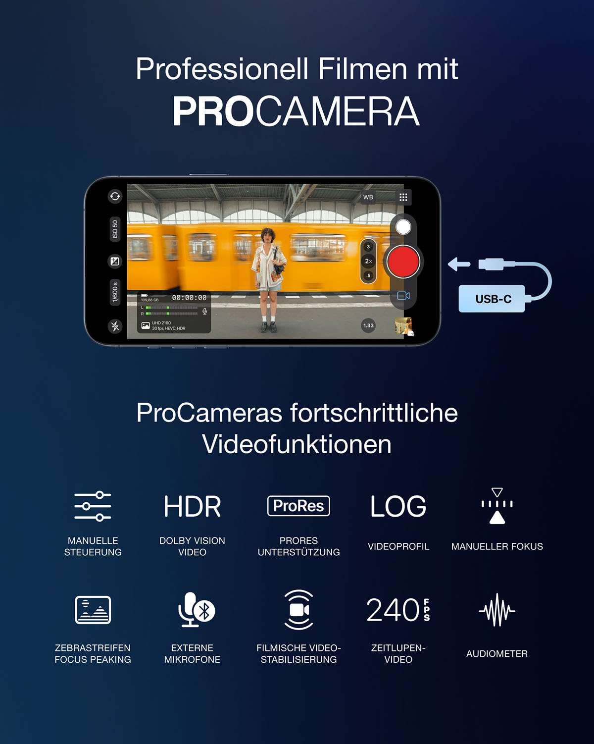 Film like a PRO - ProCamera Video Banner ProCameras Videofunktion in v17