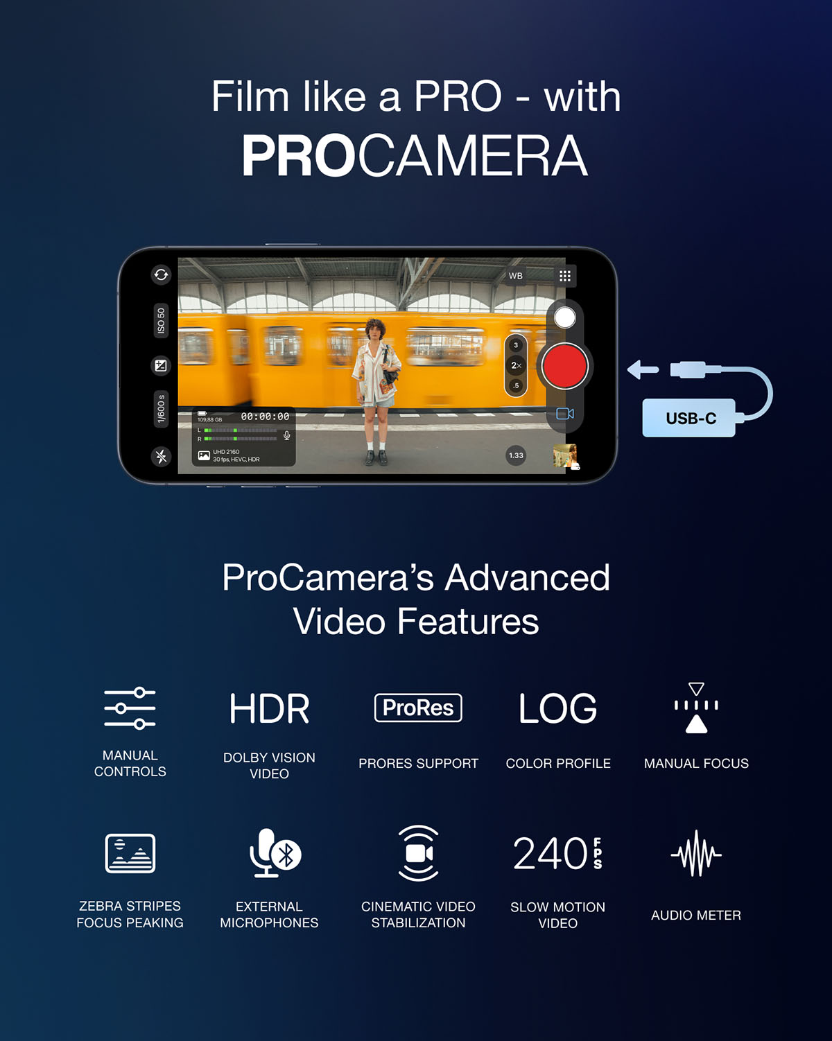 ProCamera App Video Features November 2023