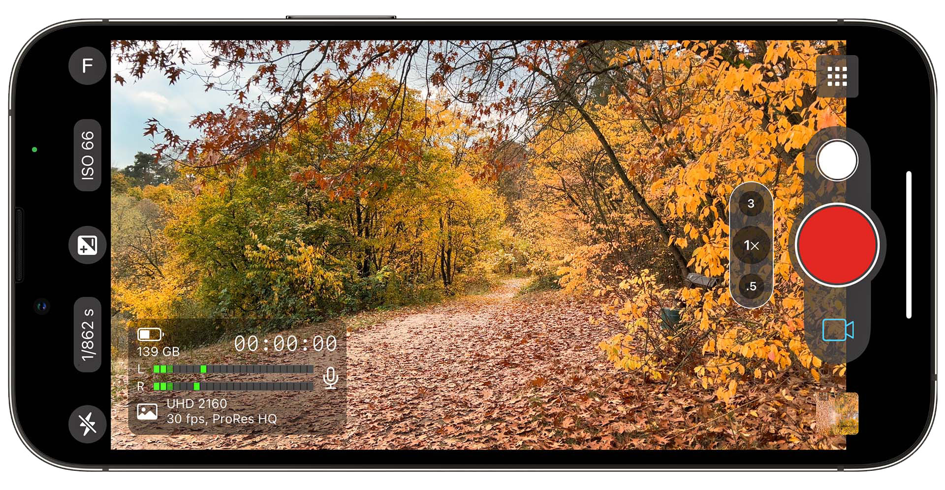 ProCamera ProRes Video Mode Capture White