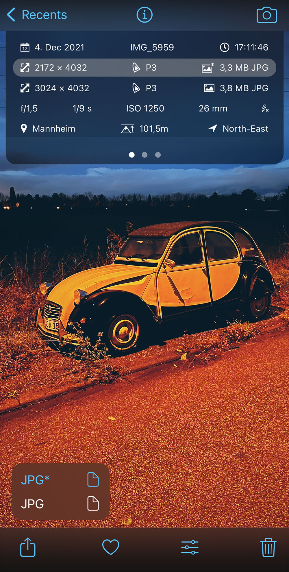 ProCamera Version Selector EXIF Viewer ProCamera Version Selector
