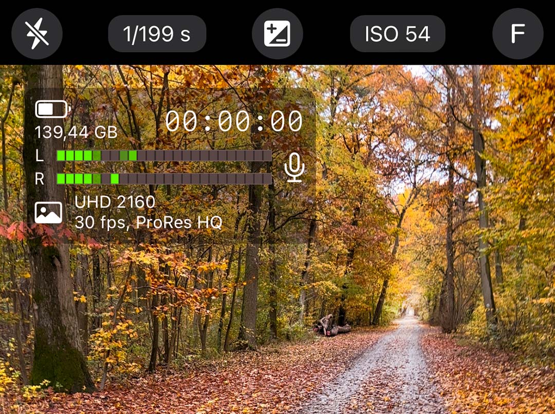 ProCamera Video Info Panel ProRes Codec ProRes Codec Indicator in Video in Panel