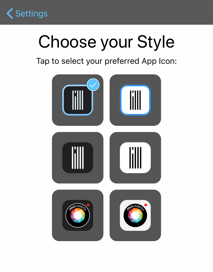 ProCamera_AppIconSelection_Screenshot_ENG